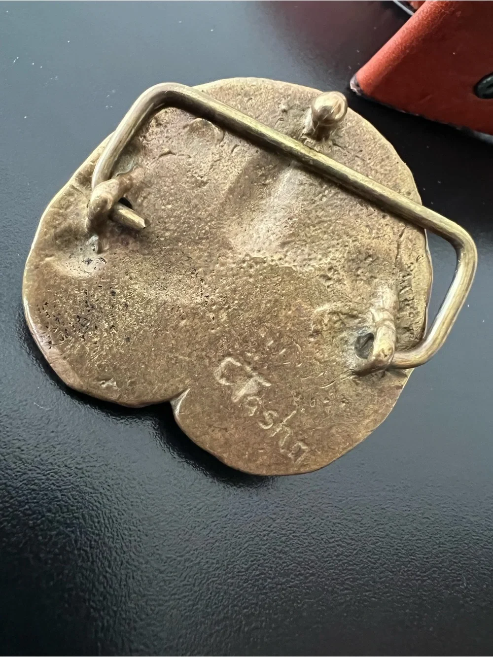 Vintage Carl Tasha Frog Brass Belt Buckle | Limited Edition #710/1000 | Signed